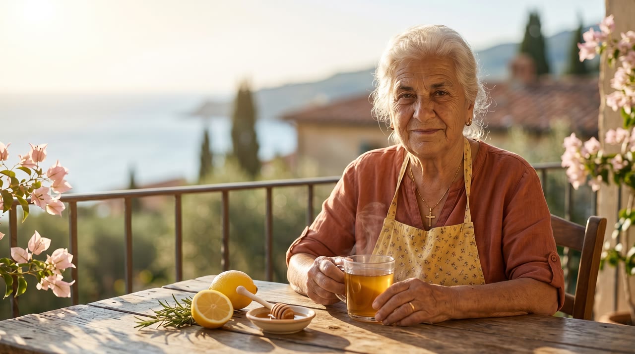 Nonna Rosa in her kitchen